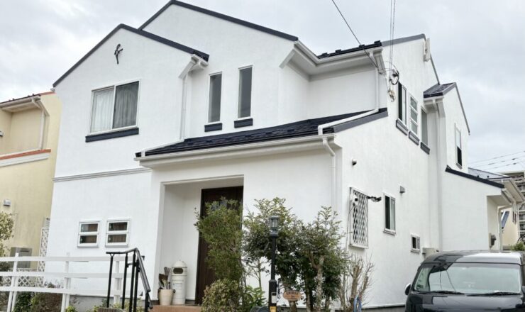 印西市若萩、外壁塗装、屋根カバー工事、施工後