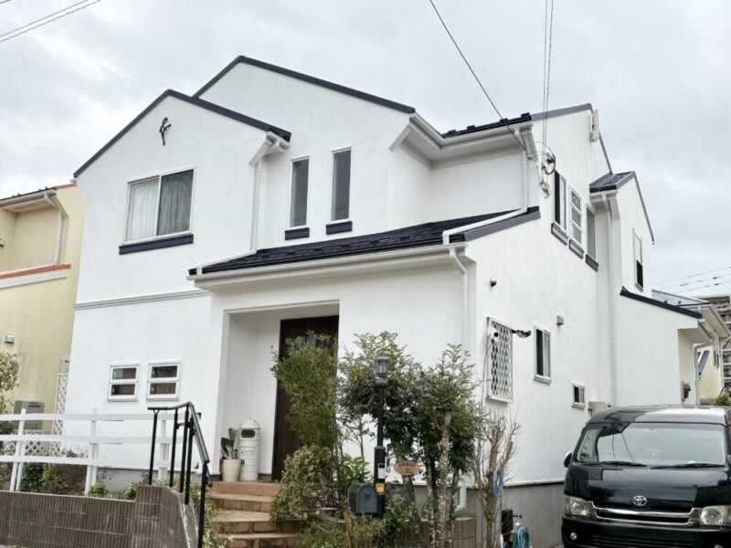 印西市若萩、外壁塗装、屋根カバー工事、施工後