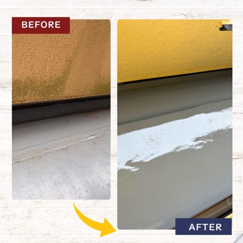 佐倉市白銀、ベランダ防水工事、ビフォーアフター2