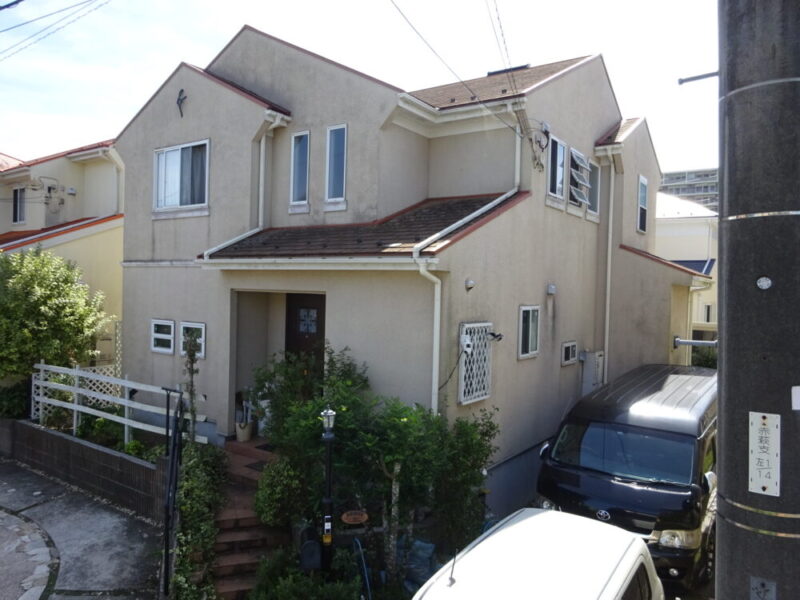 印西市若萩、外壁塗装、屋根カバー工事、施工前