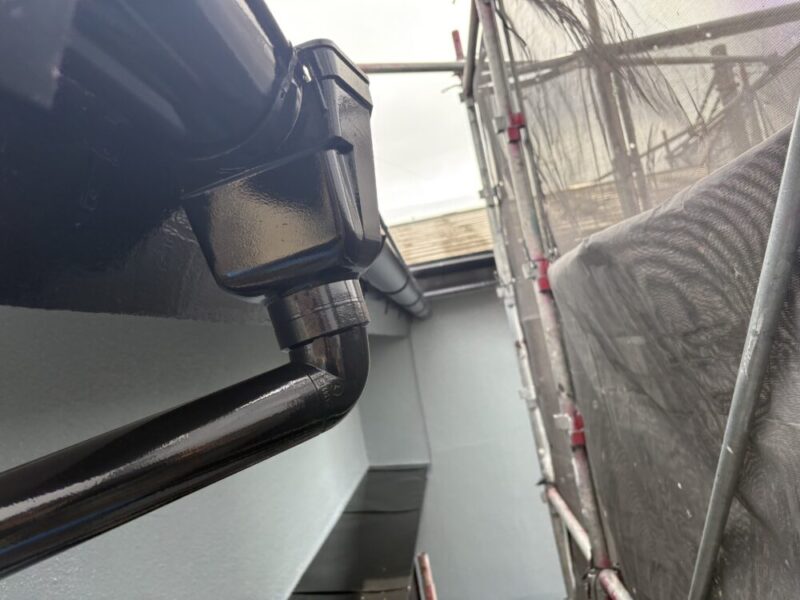 佐倉市西志津、外壁塗装、雨どい塗装後