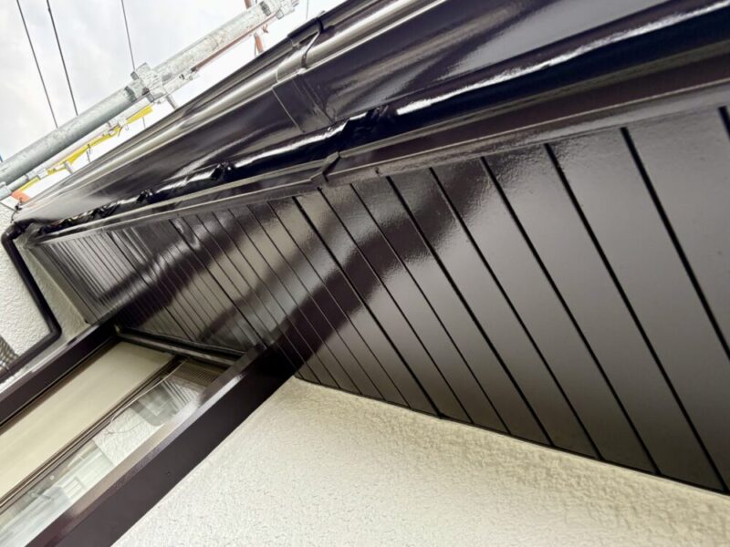 佐倉市宮前、外壁塗装、軒天、雨どいの塗装