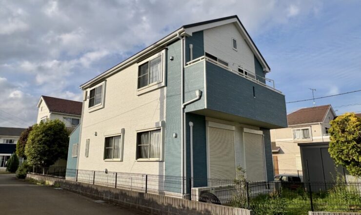 佐倉市大蛇町、外壁塗装施工後、ベランダ側