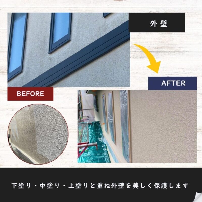 佐倉市宮前、外壁塗装、3回塗り