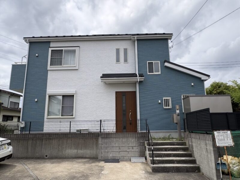 佐倉市大蛇町、外壁塗装施工後、正面