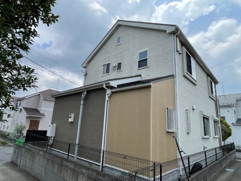 佐倉市大蛇町、外壁塗装施工前、裏側