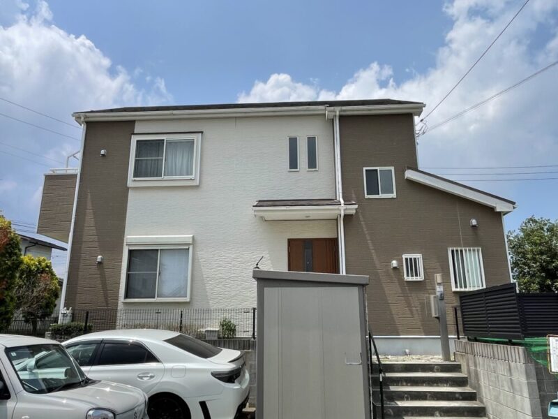 佐倉市大蛇町、外壁塗装施工前、正面