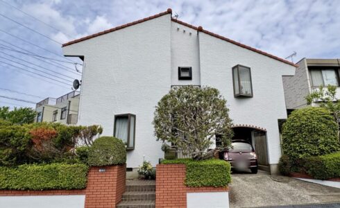 佐倉市宮前、外壁塗装、施工後、家正面から