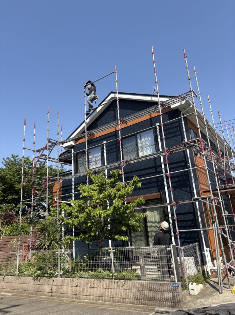習志野市、外壁塗装、足場解体3