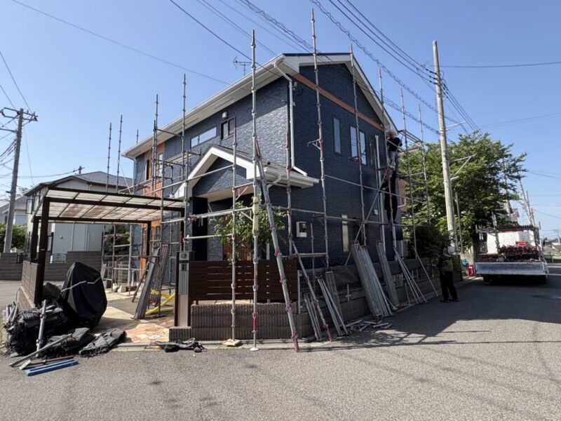 習志野市、外壁塗装、足場解体6