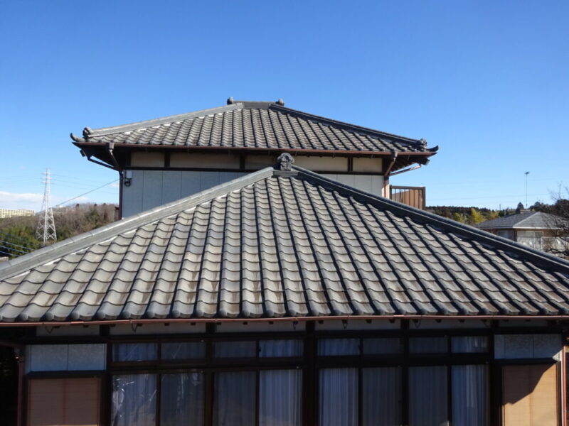 成田市飯仲、瓦屋根積み直し、施工前