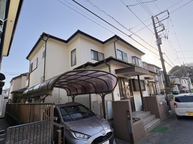 佐倉市上志津、外壁塗装、施工前1