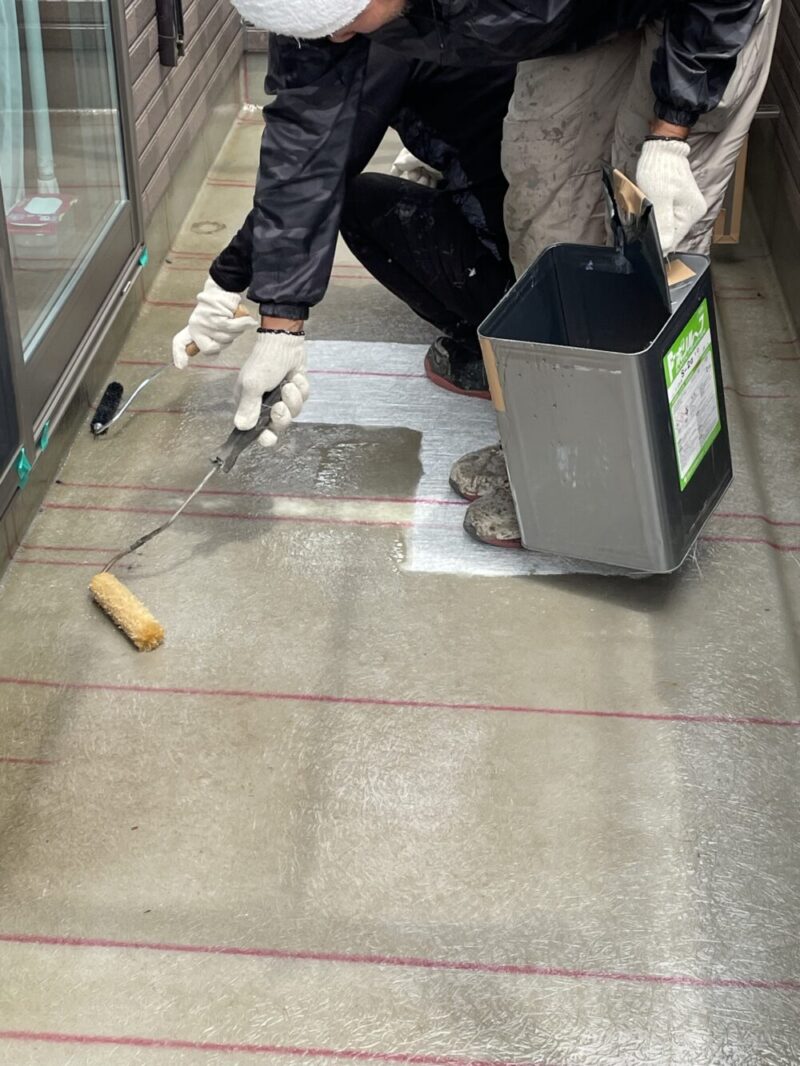 佐倉市ベランダ床防水工事