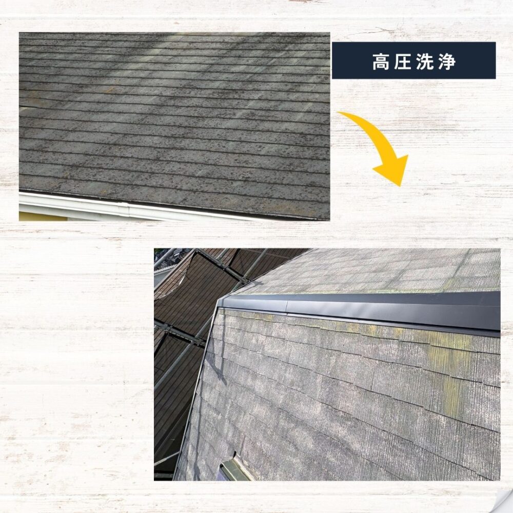 佐倉市山王、外壁塗装スタート、高圧洗浄