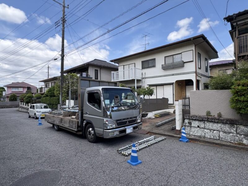 佐倉市ユーカリが丘、塗装工事中
