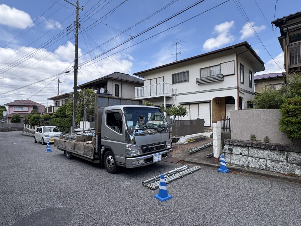 佐倉市ユーカリが丘、塗装工事中