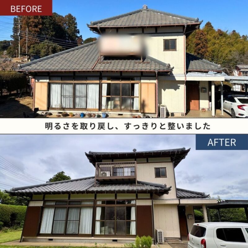 成田市外壁塗装完成、家全体２