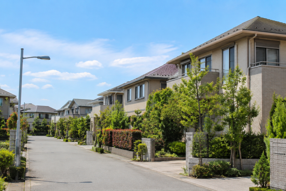 一般的な戸建て住宅街