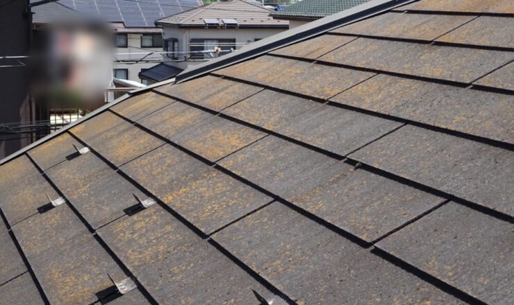 佐倉市上志津の賃貸住宅の屋根塗装施工前