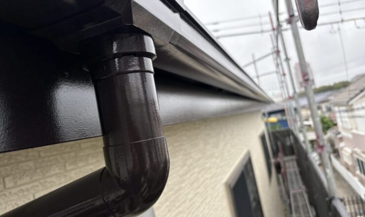 外壁塗装とあわせて塗装した雨どい・縦どい｜佐倉市上志津